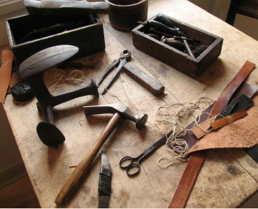 Shoe Making Tools and Workbench
